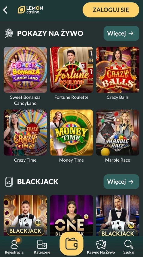 Graj w pokazy na żywo i blackjacka z prawdziwymi krupierami 