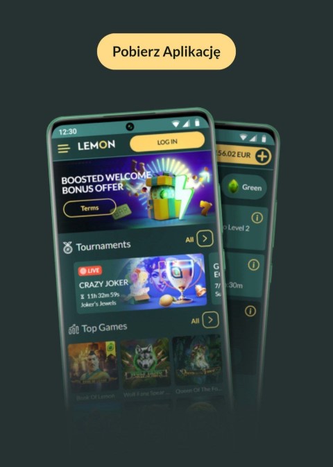 Pobierz aplikację mobilną Lemon Casino z ofertą bonusu powitalnego